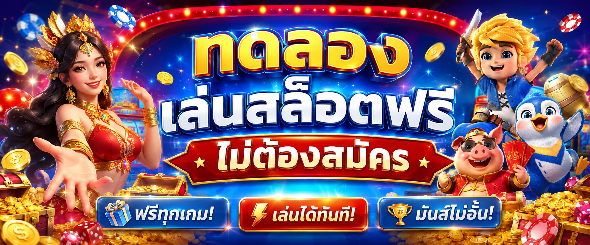 หน้าจอทดลองเล่นเกมสล็อตยอดนิยมเครดิตฟรีบนมือถือ